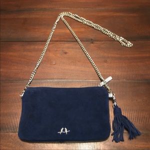 NWT Chloe & Isabel Rue Royale Navy Suede 2 in 1 Convertible Bag